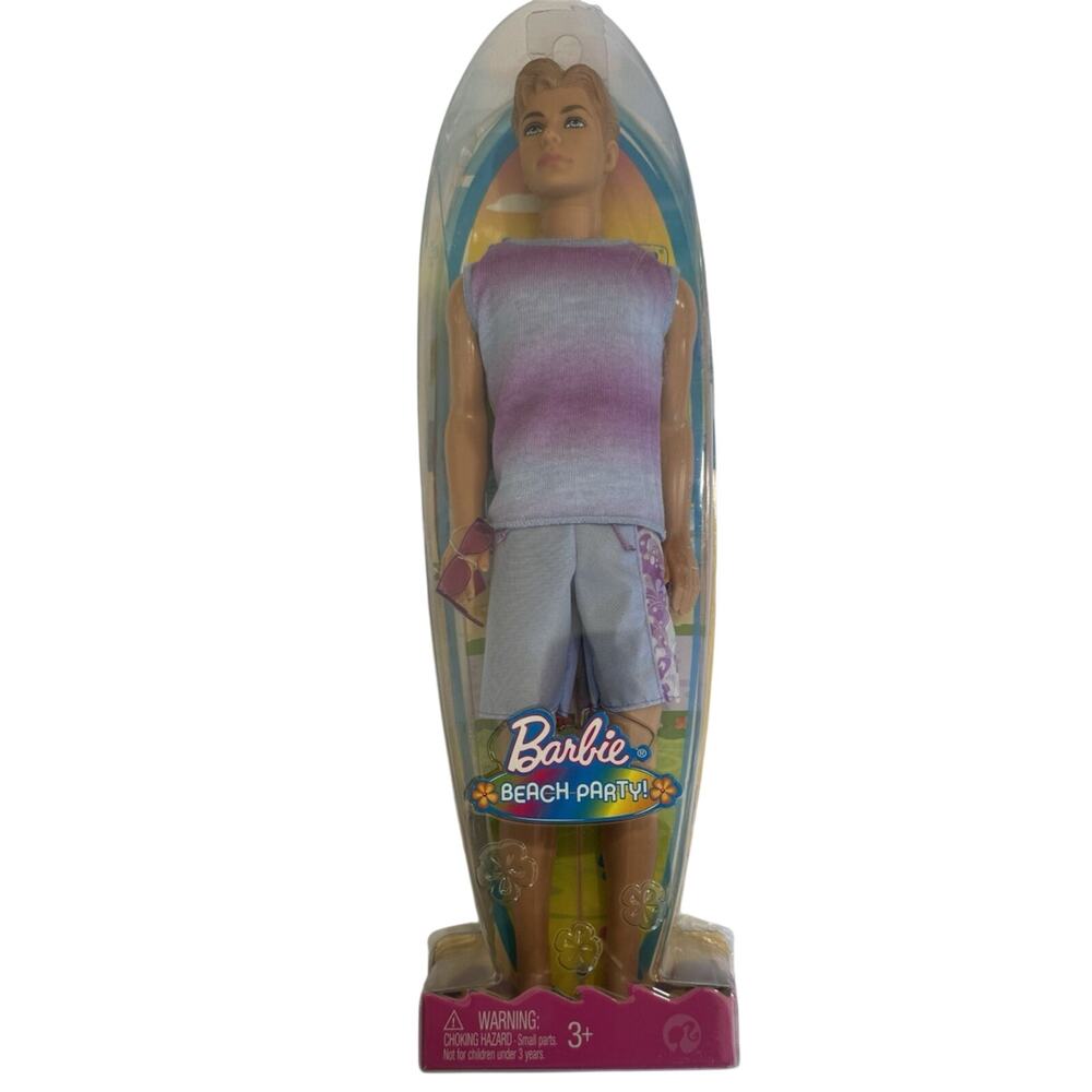 Barbie Beach Party Ken Doll N4946 Mattel 2008 New In Box NRFB MIB